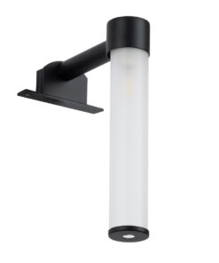 GloboStar® ELSA 60404 Μοντέρνο Φωτιστικό Τοίχου – Απλίκα Καθρέπτη Μπάνιου – Πίνακα 1 x G9 360° AC 220-240V IP44 Μ3.5 x Π13.5 x Υ20cm – Μαύρο – 5 Χρόνια Εγγύηση