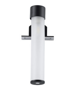 GloboStar® ELSA 60404 Μοντέρνο Φωτιστικό Τοίχου – Απλίκα Καθρέπτη Μπάνιου – Πίνακα 1 x G9 360° AC 220-240V IP44 Μ3.5 x Π13.5 x Υ20cm – Μαύρο – 5 Χρόνια Εγγύηση