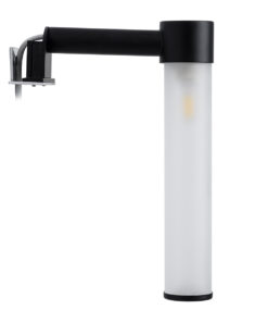 GloboStar® ELSA 60404 Μοντέρνο Φωτιστικό Τοίχου – Απλίκα Καθρέπτη Μπάνιου – Πίνακα 1 x G9 360° AC 220-240V IP44 Μ3.5 x Π13.5 x Υ20cm – Μαύρο – 5 Χρόνια Εγγύηση