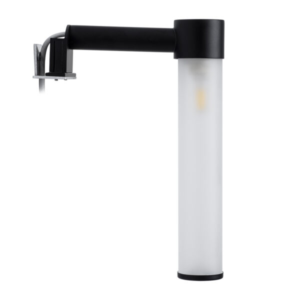 GloboStar® ELSA 60404 Μοντέρνο Φωτιστικό Τοίχου – Απλίκα Καθρέπτη Μπάνιου – Πίνακα 1 x G9 360° AC 220-240V IP44 Μ3.5 x Π13.5 x Υ20cm – Μαύρο – 5 Χρόνια Εγγύηση