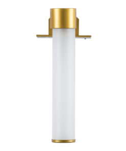 GloboStar® ELSA 60405 Μοντέρνο Φωτιστικό Τοίχου – Απλίκα Καθρέπτη Μπάνιου – Πίνακα 1 x G9 360° AC 220-240V IP44 Μ3.5 x Π13.5 x Υ20cm – Χρυσό – 5 Χρόνια Εγγύηση