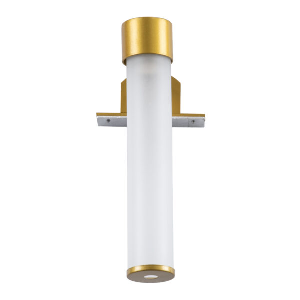 GloboStar® ELSA 60405 Μοντέρνο Φωτιστικό Τοίχου – Απλίκα Καθρέπτη Μπάνιου – Πίνακα 1 x G9 360° AC 220-240V IP44 Μ3.5 x Π13.5 x Υ20cm – Χρυσό – 5 Χρόνια Εγγύηση