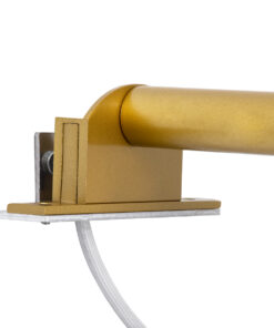 GloboStar® ELSA 60405 Μοντέρνο Φωτιστικό Τοίχου – Απλίκα Καθρέπτη Μπάνιου – Πίνακα 1 x G9 360° AC 220-240V IP44 Μ3.5 x Π13.5 x Υ20cm – Χρυσό – 5 Χρόνια Εγγύηση