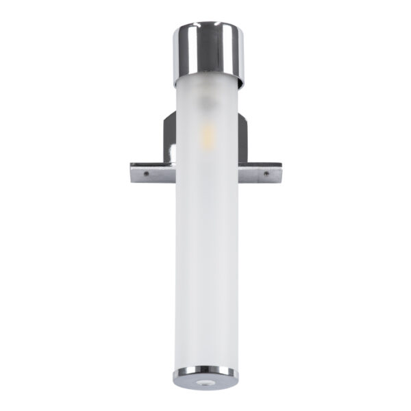 GloboStar® ELSA 60406 Μοντέρνο Φωτιστικό Τοίχου – Απλίκα Καθρέπτη Μπάνιου – Πίνακα 1 x G9 360° AC 220-240V IP44 Μ3.5 x Π13.5 x Υ20cm – Χρώμιο Νίκελ – 5 Χρόνια Εγγύηση