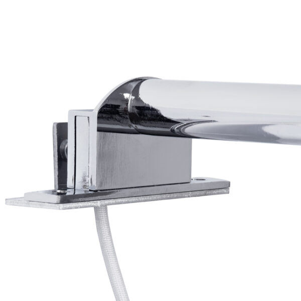 GloboStar® ELSA 60406 Μοντέρνο Φωτιστικό Τοίχου – Απλίκα Καθρέπτη Μπάνιου – Πίνακα 1 x G9 360° AC 220-240V IP44 Μ3.5 x Π13.5 x Υ20cm – Χρώμιο Νίκελ – 5 Χρόνια Εγγύηση