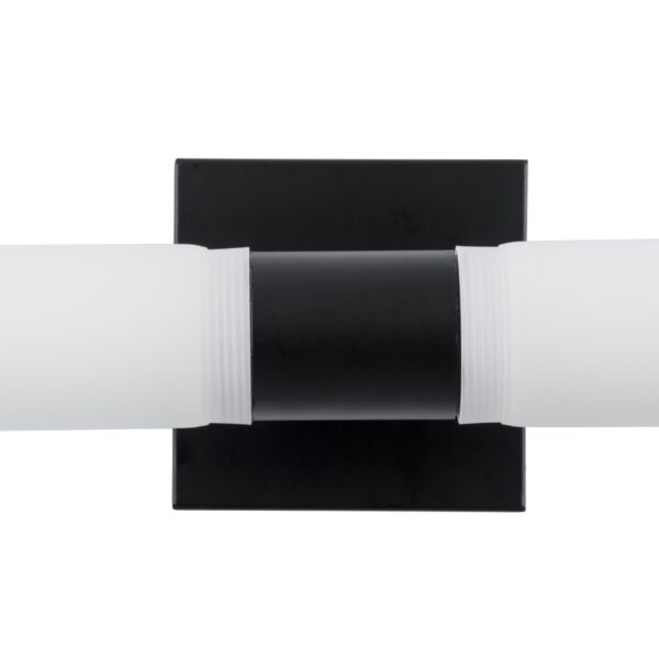 GloboStar® ANAIS 60408 Μοντέρνο Φωτιστικό Τοίχου – Απλίκα Καθρέπτη Μπάνιου – Πίνακα 2 x G9 270° AC 220-240V IP44 Μ34 x Π12 x Υ11cm – Μαύρο – 5 Years Warranty