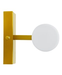 GloboStar® ANAIS 60409 Μοντέρνο Φωτιστικό Τοίχου – Απλίκα Καθρέπτη Μπάνιου – Πίνακα 2 x G9 270° AC 220-240V IP44 Μ34 x Π12 x Υ11cm – Χρυσό – 5 Years Warranty