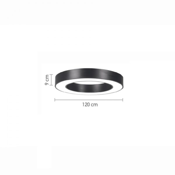 InLight Κρεμαστό φωτιστικό LED 70W 3000K σε μαύρη απόχρωση D:120cm (6041-120-BL)