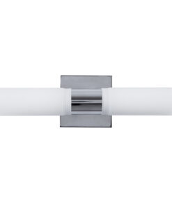 GloboStar® ANAIS 60410 Μοντέρνο Φωτιστικό Τοίχου – Απλίκα Καθρέπτη Μπάνιου – Πίνακα 2 x G9 270° AC 220-240V IP44 Μ34 x Π12 x Υ11cm – Χρώμιο Νίκελ – 5 Χρόνια Εγγύηση