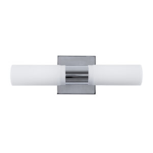 GloboStar® ANAIS 60410 Μοντέρνο Φωτιστικό Τοίχου – Απλίκα Καθρέπτη Μπάνιου – Πίνακα 2 x G9 270° AC 220-240V IP44 Μ34 x Π12 x Υ11cm – Χρώμιο Νίκελ – 5 Χρόνια Εγγύηση