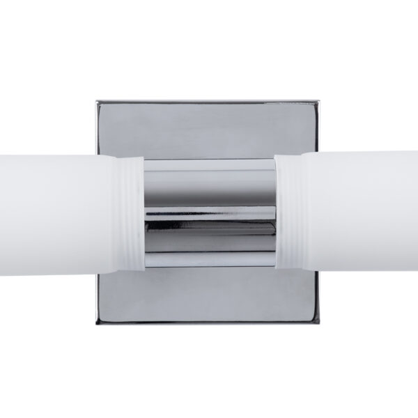 GloboStar® ANAIS 60410 Μοντέρνο Φωτιστικό Τοίχου – Απλίκα Καθρέπτη Μπάνιου – Πίνακα 2 x G9 270° AC 220-240V IP44 Μ34 x Π12 x Υ11cm – Χρώμιο Νίκελ – 5 Χρόνια Εγγύηση