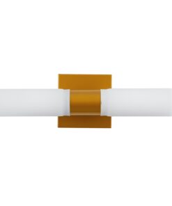 GloboStar® ANAIS 60411 Μοντέρνο Φωτιστικό Τοίχου – Απλίκα Καθρέπτη Μπάνιου – Πίνακα 2 x G9 270° AC 220-240V IP44 Μ34 x Π12 x Υ11cm – Χάλκινο – 5 Years Warranty