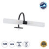 GloboStar® FLORA 60412 Μοντέρνο Φωτιστικό Τοίχου – Απλίκα Καθρέπτη Μπάνιου – Πίνακα 2 x G9 270° AC 220-240V IP44 Μ31 x Π13 x Υ12cm – Μαύρο – 5 Years Warranty