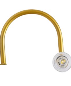 GloboStar® FLORA 60413 Μοντέρνο Φωτιστικό Τοίχου – Απλίκα Καθρέπτη Μπάνιου – Πίνακα 2 x G9 270° AC 220-240V IP44 Μ31 x Π13 x Υ12cm – Χρυσό – 5 Years Warranty