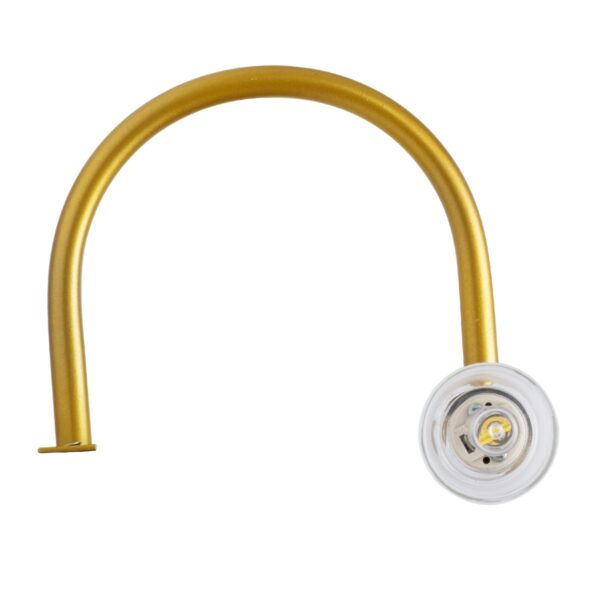 GloboStar® FLORA 60413 Μοντέρνο Φωτιστικό Τοίχου – Απλίκα Καθρέπτη Μπάνιου – Πίνακα 2 x G9 270° AC 220-240V IP44 Μ31 x Π13 x Υ12cm – Χρυσό – 5 Years Warranty
