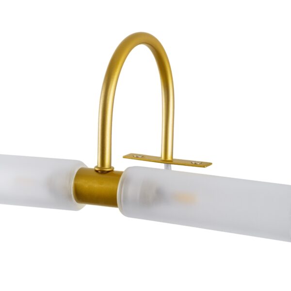 GloboStar® FLORA 60413 Μοντέρνο Φωτιστικό Τοίχου – Απλίκα Καθρέπτη Μπάνιου – Πίνακα 2 x G9 270° AC 220-240V IP44 Μ31 x Π13 x Υ12cm – Χρυσό – 5 Years Warranty
