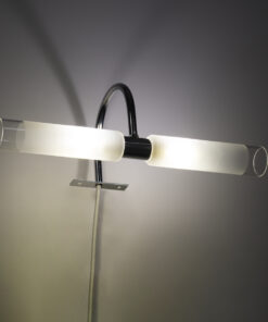 GloboStar® FLORA 60414 Μοντέρνο Φωτιστικό Τοίχου – Απλίκα Καθρέπτη Μπάνιου – Πίνακα 2 x G9 270° AC 220-240V IP44 Μ31 x Π13 x Υ12cm – Χρώμιο Νίκελ – 5 Χρόνια Εγγύηση