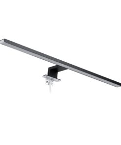 GloboStar® NINA 60420 Μοντέρνο Φωτιστικό Τοίχου – Απλίκα Καθρέπτη Μπάνιου – Πίνακα LED 12W 1400lm 120° AC 220-240V IP44 Μ60 x Π10.5 x Υ4cm – Φυσικό Λευκό 4500K – Μαύρο – 3 Years Warranty