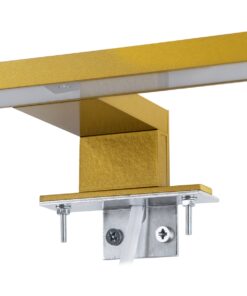 GloboStar® NINA 60421 Μοντέρνο Φωτιστικό Τοίχου – Απλίκα Καθρέπτη Μπάνιου – Πίνακα LED 12W 1400lm 120° AC 220-240V IP44 Μ60 x Π10.5 x Υ4cm – Φυσικό Λευκό 4500K – Χρυσό – 3 Years Warranty