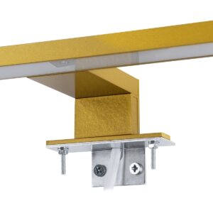 GloboStar® NINA 60421 Μοντέρνο Φωτιστικό Τοίχου – Απλίκα Καθρέπτη Μπάνιου – Πίνακα LED 12W 1400lm 120° AC 220-240V IP44 Μ60 x Π10.5 x Υ4cm – Φυσικό Λευκό 4500K – Χρυσό – 3 Years Warranty