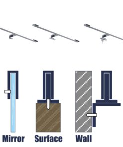 GloboStar® NINA 60422 Μοντέρνο Φωτιστικό Τοίχου – Απλίκα Καθρέπτη Μπάνιου – Πίνακα LED 12W 1400lm 120° AC 220-240V IP44 Μ60 x Π10.5 x Υ4cm – Φυσικό Λευκό 4500K – Χρώμιο Νίκελ- 3 Years Warranty