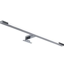 GloboStar® NINA 60422 Μοντέρνο Φωτιστικό Τοίχου – Απλίκα Καθρέπτη Μπάνιου – Πίνακα LED 12W 1400lm 120° AC 220-240V IP44 Μ60 x Π10.5 x Υ4cm – Φυσικό Λευκό 4500K – Χρώμιο Νίκελ- 3 Years Warranty