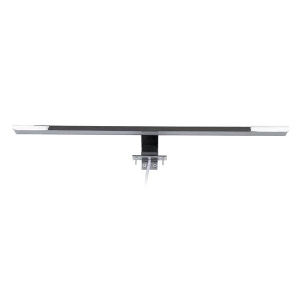 GloboStar® NINA 60422 Μοντέρνο Φωτιστικό Τοίχου – Απλίκα Καθρέπτη Μπάνιου – Πίνακα LED 12W 1400lm 120° AC 220-240V IP44 Μ60 x Π10.5 x Υ4cm – Φυσικό Λευκό 4500K – Χρώμιο Νίκελ- 3 Years Warranty