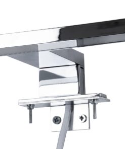 GloboStar® NINA 60422 Μοντέρνο Φωτιστικό Τοίχου – Απλίκα Καθρέπτη Μπάνιου – Πίνακα LED 12W 1400lm 120° AC 220-240V IP44 Μ60 x Π10.5 x Υ4cm – Φυσικό Λευκό 4500K – Χρώμιο Νίκελ- 3 Years Warranty