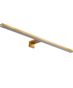 GloboStar® NINA 60423 Μοντέρνο Φωτιστικό Τοίχου – Απλίκα Καθρέπτη Μπάνιου – Πίνακα LED 12W 1400lm 120° AC 220-240V IP44 Μ60 x Π10.5 x Υ4cm – Φυσικό Λευκό 4500K – Χάλκινο – 3 Χρόνια Εγγύηση