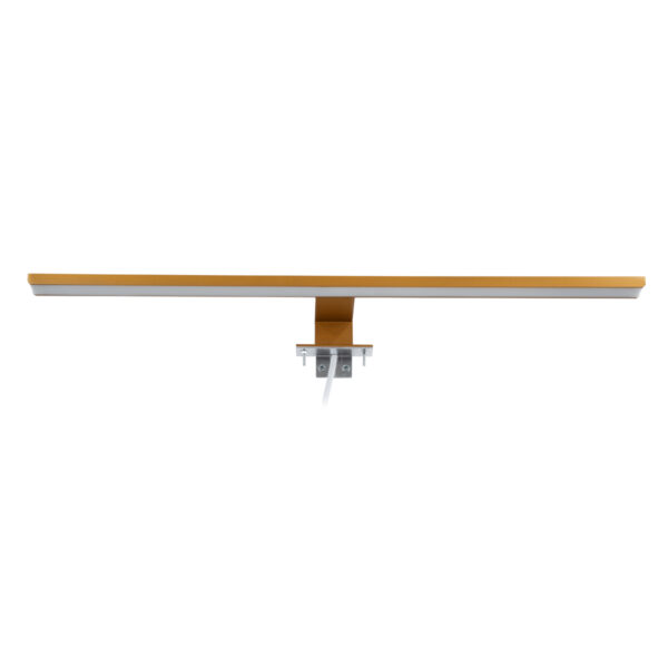 GloboStar® NINA 60423 Μοντέρνο Φωτιστικό Τοίχου – Απλίκα Καθρέπτη Μπάνιου – Πίνακα LED 12W 1400lm 120° AC 220-240V IP44 Μ60 x Π10.5 x Υ4cm – Φυσικό Λευκό 4500K – Χάλκινο – 3 Χρόνια Εγγύηση