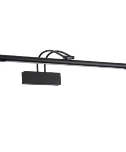 GloboStar® LAURA 60424 Μοντέρνο Φωτιστικό Τοίχου – Απλίκα Καθρέπτη Μπάνιου – Πίνακα LED 12W 1400lm 120° AC 220-240V IP44 Μ60 x Π27 x Υ13cm – Φυσικό Λευκό 4500K – Μαύρο – 3 Years Warranty