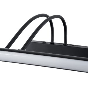 GloboStar® LAURA 60424 Μοντέρνο Φωτιστικό Τοίχου – Απλίκα Καθρέπτη Μπάνιου – Πίνακα LED 12W 1400lm 120° AC 220-240V IP44 Μ60 x Π27 x Υ13cm – Φυσικό Λευκό 4500K – Μαύρο – 3 Years Warranty