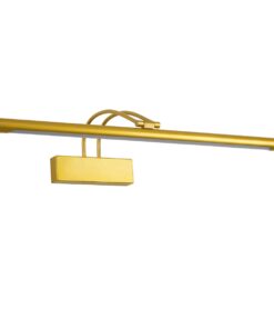 GloboStar® LAURA 60425 Μοντέρνο Φωτιστικό Τοίχου – Απλίκα Καθρέπτη Μπάνιου – Πίνακα LED 12W 1400lm 120° AC 220-240V IP44 Μ60 x Π27 x Υ13cm – Φυσικό Λευκό 4500K – Χρυσό – 3 Years Warranty