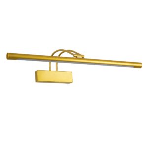 GloboStar® LAURA 60425 Μοντέρνο Φωτιστικό Τοίχου – Απλίκα Καθρέπτη Μπάνιου – Πίνακα LED 12W 1400lm 120° AC 220-240V IP44 Μ60 x Π27 x Υ13cm – Φυσικό Λευκό 4500K – Χρυσό – 3 Years Warranty