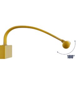 GloboStar® LAURA 60425 Μοντέρνο Φωτιστικό Τοίχου – Απλίκα Καθρέπτη Μπάνιου – Πίνακα LED 12W 1400lm 120° AC 220-240V IP44 Μ60 x Π27 x Υ13cm – Φυσικό Λευκό 4500K – Χρυσό – 3 Years Warranty