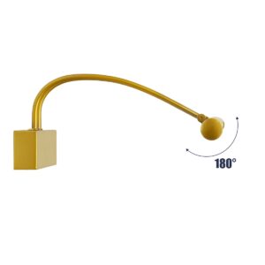 GloboStar® LAURA 60425 Μοντέρνο Φωτιστικό Τοίχου – Απλίκα Καθρέπτη Μπάνιου – Πίνακα LED 12W 1400lm 120° AC 220-240V IP44 Μ60 x Π27 x Υ13cm – Φυσικό Λευκό 4500K – Χρυσό – 3 Years Warranty