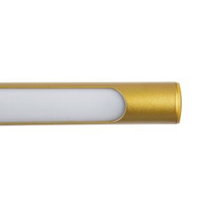 GloboStar® LAURA 60425 Μοντέρνο Φωτιστικό Τοίχου – Απλίκα Καθρέπτη Μπάνιου – Πίνακα LED 12W 1400lm 120° AC 220-240V IP44 Μ60 x Π27 x Υ13cm – Φυσικό Λευκό 4500K – Χρυσό – 3 Years Warranty