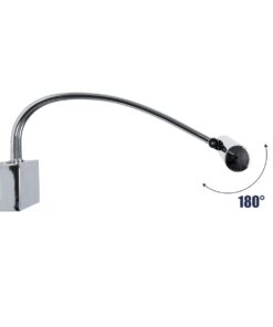 GloboStar® LAURA 60426 Μοντέρνο Φωτιστικό Τοίχου – Απλίκα Καθρέπτη Μπάνιου – Πίνακα LED 12W 1400lm 120° AC 220-240V IP44 Μ60 x Π27 x Υ13cm – Φυσικό Λευκό 4500K – Χρώμιο Νίκελ – 3 Years Warranty