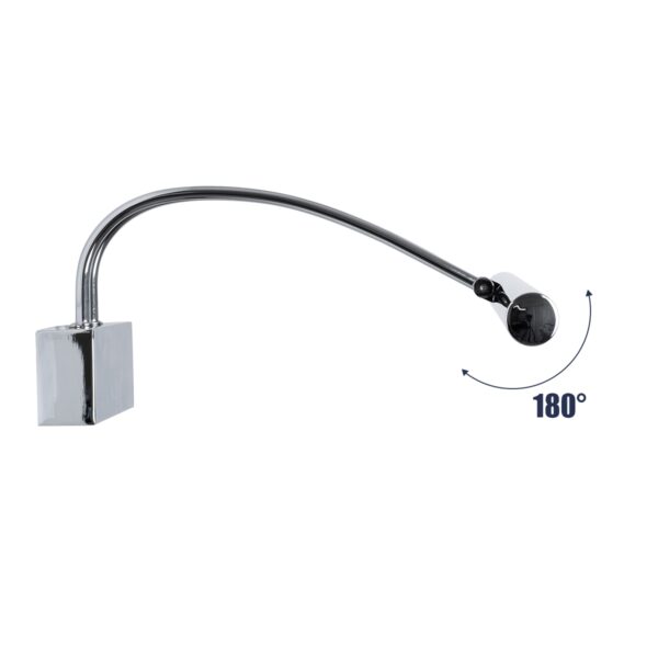 GloboStar® LAURA 60426 Μοντέρνο Φωτιστικό Τοίχου – Απλίκα Καθρέπτη Μπάνιου – Πίνακα LED 12W 1400lm 120° AC 220-240V IP44 Μ60 x Π27 x Υ13cm – Φυσικό Λευκό 4500K – Χρώμιο Νίκελ – 3 Years Warranty
