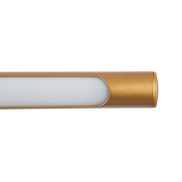 GloboStar® LAURA 60427 Μοντέρνο Φωτιστικό Τοίχου – Απλίκα Καθρέπτη Μπάνιου – Πίνακα LED 12W 1400lm 120° AC 220-240V IP44 Μ60 x Π27 x Υ13cm – Φυσικό Λευκό 4500K – Χάλκινο – 3 Years Warranty