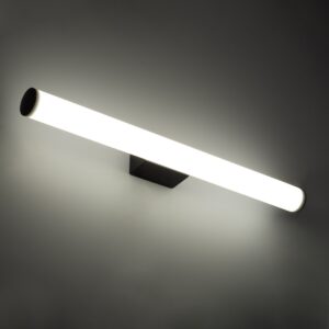 GloboStar® MABEL 60428 Μοντέρνο Φωτιστικό Τοίχου – Απλίκα Καθρέπτη Μπάνιου – Πίνακα LED 12W 1400lm 270° AC 220-240V IP44 Μ60 x Π10 x Υ5cm – Φυσικό Λευκό 4500K – Μαύρο – 3 Years Warranty