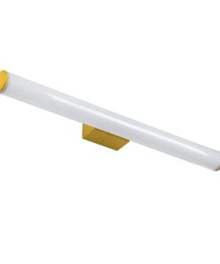 GloboStar® MABEL 60429 Μοντέρνο Φωτιστικό Τοίχου – Απλίκα Καθρέπτη Μπάνιου – Πίνακα LED 12W 1400lm 270° AC 220-240V IP44 Μ60 x Π10 x Υ5cm – Φυσικό Λευκό 4500K – Χρυσό – 3 Years Warranty