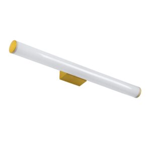 GloboStar® MABEL 60429 Μοντέρνο Φωτιστικό Τοίχου – Απλίκα Καθρέπτη Μπάνιου – Πίνακα LED 12W 1400lm 270° AC 220-240V IP44 Μ60 x Π10 x Υ5cm – Φυσικό Λευκό 4500K – Χρυσό – 3 Years Warranty