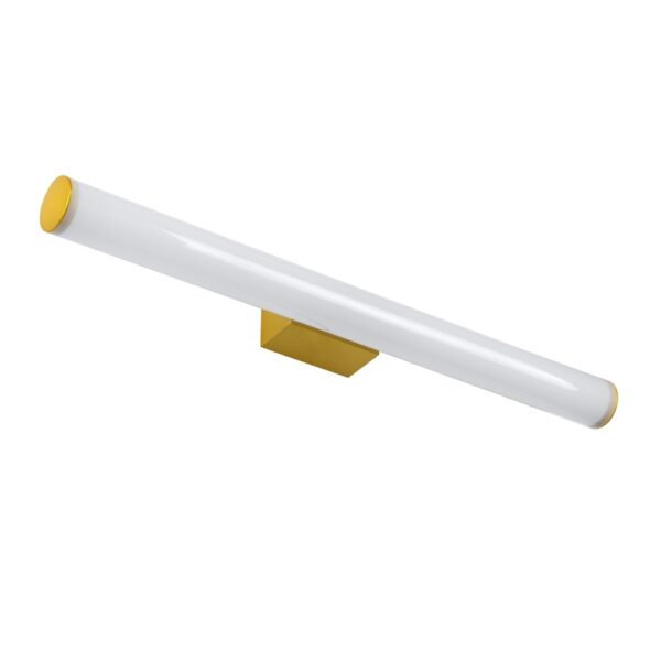 GloboStar® MABEL 60429 Μοντέρνο Φωτιστικό Τοίχου – Απλίκα Καθρέπτη Μπάνιου – Πίνακα LED 12W 1400lm 270° AC 220-240V IP44 Μ60 x Π10 x Υ5cm – Φυσικό Λευκό 4500K – Χρυσό – 3 Years Warranty