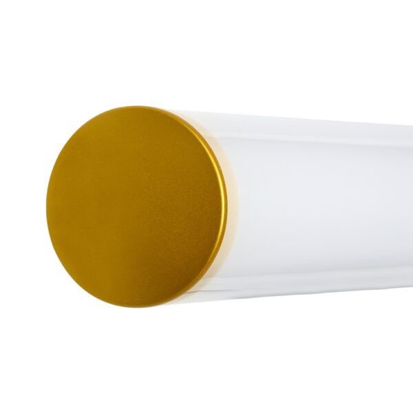 GloboStar® MABEL 60429 Μοντέρνο Φωτιστικό Τοίχου – Απλίκα Καθρέπτη Μπάνιου – Πίνακα LED 12W 1400lm 270° AC 220-240V IP44 Μ60 x Π10 x Υ5cm – Φυσικό Λευκό 4500K – Χρυσό – 3 Years Warranty