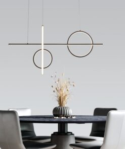 InLight Κρεμαστό Φωτιστικό LED 55W CCT σε Mαύρo D:100cm (6043)