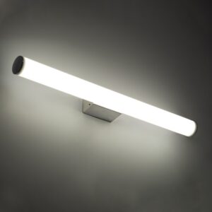 GloboStar® MABEL 60430 Μοντέρνο Φωτιστικό Τοίχου – Απλίκα Καθρέπτη Μπάνιου – Πίνακα LED 12W 1400lm 270° AC 220-240V IP44 Μ60 x Π10 x Υ5cm – Φυσικό Λευκό 4500K – Χρώμιο Νίκελ – 3 Years Warranty