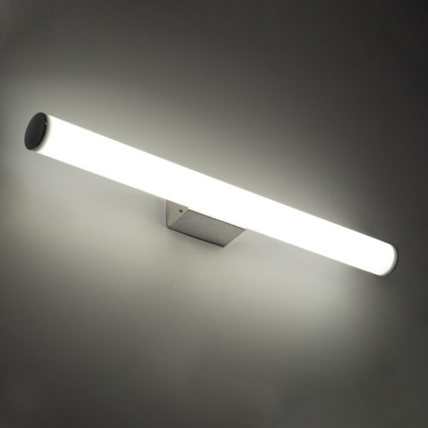 GloboStar® MABEL 60430 Μοντέρνο Φωτιστικό Τοίχου – Απλίκα Καθρέπτη Μπάνιου – Πίνακα LED 12W 1400lm 270° AC 220-240V IP44 Μ60 x Π10 x Υ5cm – Φυσικό Λευκό 4500K – Χρώμιο Νίκελ – 3 Years Warranty