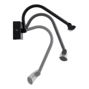 GloboStar® MIRA 60432 Μοντέρνο Φωτιστικό Τοίχου – Απλίκα Καθρέπτη Μπάνιου – Πίνακα LED 12W 1400lm 120° AC 220-240V IP44 Μ60 x Π20 x Υ13cm – Φυσικό Λευκό 4500K – Μαύρο – 3 Χρόνια Εγγύηση