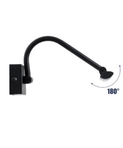 GloboStar® MIRA 60432 Μοντέρνο Φωτιστικό Τοίχου – Απλίκα Καθρέπτη Μπάνιου – Πίνακα LED 12W 1400lm 120° AC 220-240V IP44 Μ60 x Π20 x Υ13cm – Φυσικό Λευκό 4500K – Μαύρο – 3 Χρόνια Εγγύηση